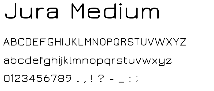 Jura Medium font